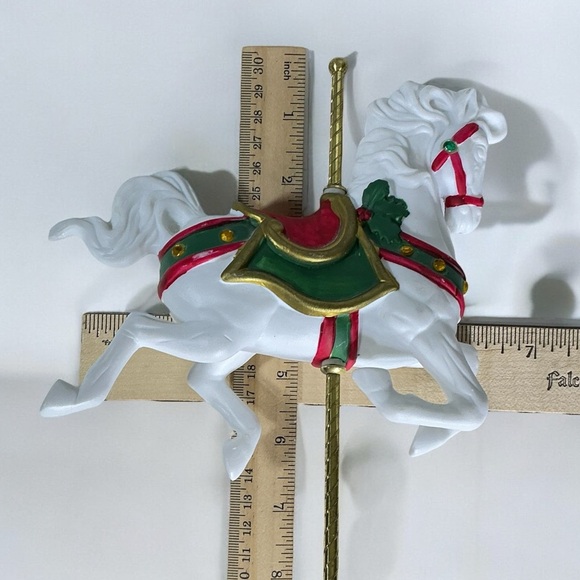Carousel Horse Vintage Fine Porcelain  Christmas Figurine Teleflora Collectible - Picture 10 of 16